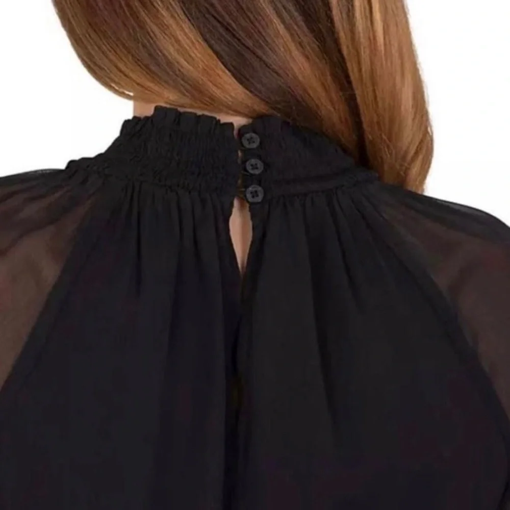 NWT Joie Limited Edition Ladies Long Sleeve Smocked Blouse. MRSP $278.00 - Picture 4 of 16